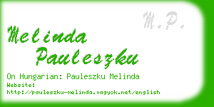 melinda pauleszku business card